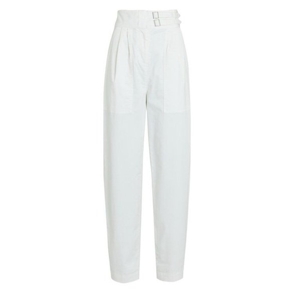 Nili Lotan Dallas Straight Leg cotton twill pant white - Picture 4 of 16
